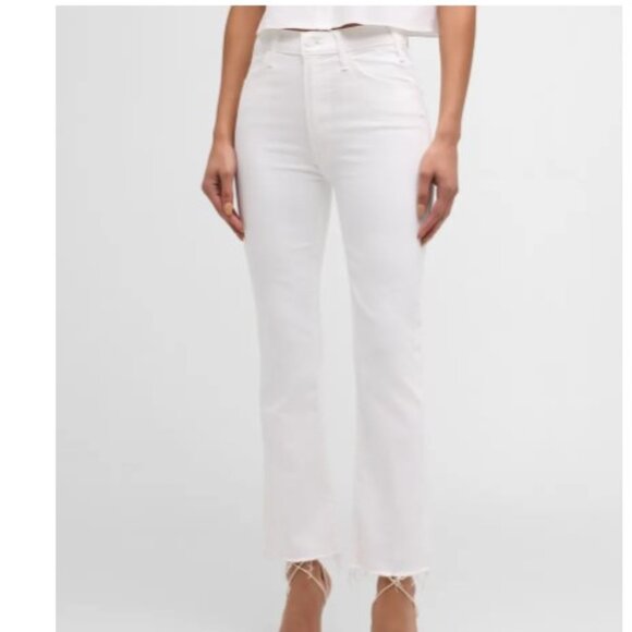 MOTHER The Hustler Ankle Fray Jeans | Size 26 | White “Fairest of Them All” - Picture 1 of 13